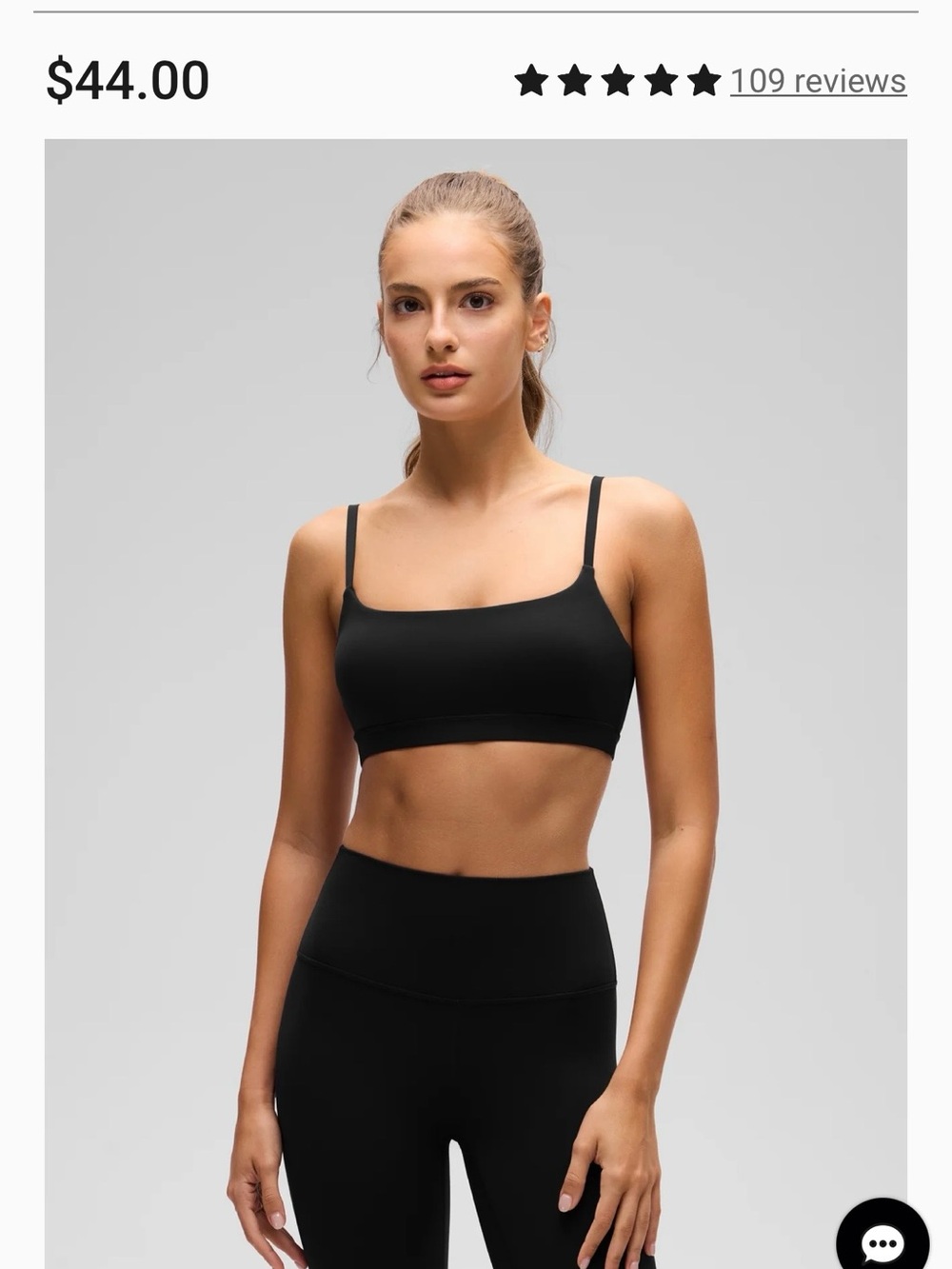 CRZ YOGA Black Slim-Strap Sports Bralette